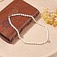 Collier pendentif en laiton en forme de coquillage avec perle naturelle pour femme NJEW-JN03831-3