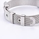 Unisex 304 bracciali cinturino in acciaio inox braccialetti BJEW-L655-028-4