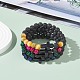 Set di bracciali elastici con perline incrociate per donna BJEW-JB07150-2