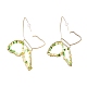 Boucles d'oreilles pendantes en perles de verre papillon pour fille femme EJEW-JE04657-03-4
