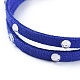 (vente d'usine de fêtes de bijoux) bracelets enroulés en faux suède BJEW-JB04413-3