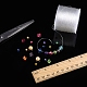 伸縮性のあるストレッチポリエステルクリスタルのひもコード  ジュエリー作りブレスレットビーズ糸  透明  0.6mm  約109.36ヤード（100m）/ロール EW-0.6D-1-7