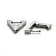 304 Stainless Steel Triangle Huggie Hoop Earrings STAS-H156-02C-P-3