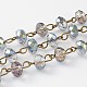 Chaînes manuelles avec perles rondelles à facettes en verre électrolytique pour fabrication de colliers et bracelets X-AJEW-JB00145-01-1