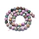 Fili di perle di pietra mica naturale di lepidolite / viola G-F715-113B-2