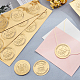 自己接着金箔エンボスステッカー  メダル装飾ステッカー  星の模様  5x5cm DIY-WH0211-119-7
