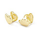 Boucles d'oreilles créoles coeur en laiton pour femme EJEW-P215-05G-2