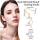 Beebeecraft 120Pcs/Box 18K Gold Plated Earring Hooks Ear Wires Fish Hooks with Ball and 120Pcs Rubber Earring Backs Stopper for DIY Earring Making KK-BBC0002-47-2