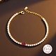 925 bracelet chaîne à maillons rectangulaires en argent sterling HV4150-1-1
