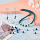 Kissitty 7 ciocche 7 colori cottura verniciate a forno perle di vetro perlate fili di perline rotonde HY-KS0001-01-9