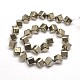 Natural Pyrite Cube Beads Strands G-I125-97-10x10mm-2