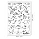 GLOBLELAND Paper Airplane Clear Stamps for Cards Making Origami Background Silicone Clear Stamp Seals for Cards Making DIY Scrapbooking Photo Journal Album Decoration DIY-WH0167-57-0439-6