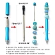 Bolígrafos de plástico con cuentas AJEW-L082-B08-2