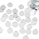 Superfindings100pcsミニサークル鏡タイルアートクラフトプロジェクト旅行フレーミング装飾用の白い小さな丸いガラス鏡  30x1.5mm GLAA-FH0001-08-1