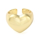 Anelli per polsini aperti a cuore in ottone ecologici da donna RJEW-A025-02G-2