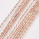 Brass Cable Chain Necklaces X-SW028-RG-2