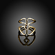 Oro alla moda regolabile placcato gli anelli di barretta a larga banda gemelli in ottone RJEW-BB15302-G-2