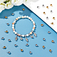 Unicraftale 60pcs 2 colori rondelle bail beads link gancio in acciaio inossidabile link connettore gancio colore oro e acciaio inossidabile per ciondolo fabbricazione di gioielli europei STAS-UN0005-51-2