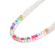 Chaînes de perles de taille élastique en perles de rocaille de verre NJEW-C00021-6