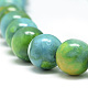 Chapelets de perle en jade d'un océan blanc synthétique G-S254-6mm-C01-4