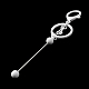Portachiavi con perline con barra in lega verniciata a spruzzo per la creazione di gioielli fai da te KEYC-A011-02G-4