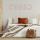 木製ムーンフェイズ装飾壁装飾セット  ステッカー付き  寝室の家のリビングルームの装飾用  ピンク  200~201x167~201x4.5mm AJEW-WH0258-790C-4