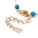 Round Synthetic Turquoise Anklets AJEW-AN00288-01-3