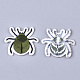 機械刺繍布地アイロンワッペン  マスクと衣装のアクセサリー  アップリケ  クモ  オリーブドラブ  38x44x1.5mm FIND-T030-181A-2