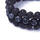 Bracelets de perles tressées en obsidienne naturelle ajustable en flocon de neige BJEW-I273-E01-2
