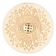 Porta incenso in legno con motivo floreale per bastoncini WICR-PW0009-05B-02-1