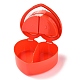 Boîtes à bijoux en plastique coeur OBOX-F006-09A-4