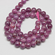 Pierre naturelle perles rondes rubis brins G-O017-10mm-06-2