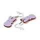 Rabbit Wooden Dangle Earrings EJEW-D189-01F-3