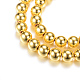 Chapelets de perles en hématite synthétique sans magnétique X-G-Q466-10mm-01-1