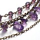 Personalized Four Tier Gemstone Beads Necklaces NJEW-JN01157-3