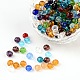 Perles en rondelles facettées en verre transparent GLAA-R152-6mm-M1-1