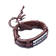 Bracelets de cordon en cuir à la mode unisexe BJEW-BB15515-A-3