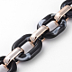 Imitación de piedras preciosas estilo acrílico cadenas de cable hechas a mano AJEW-JB00517-04-2