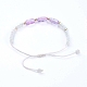 Verstellbare geflochtene Perlenarmbänder aus Nylonfaden BJEW-JB05212-01-2