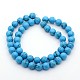 Dyed Synthetic Turquoise Round Bead Strands G-M222-8mm-01A-2