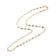 Halskette mit ovalen Gliederketten aus Messing für Frauen X-NJEW-P265-25G-2