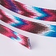 平らな綿糸コード  カラフル  12x2ミリメートル 約50ヤード/ロール（45.72メートル/ロール）  150フィート/ロール OCOR-F008-B01-3