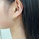 925 boucles d'oreilles créoles en argent sterling avec micro pavé de zircone cubique pour femme EJEW-P231-60G-2