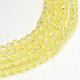 Chapelets de perles en verre transparent GLAA-R166-4mm-01I