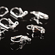 Silver Color Plated Brass Leverback Earring Findings X-EC561-S-2