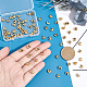 UNICRAFTALE 80pcs 6.5mm Long 304 Stainless Steel Crimp Beads Covers Knot Beads Golden Metal Half Round Spacer Beads Tiny Smooth Loose Rondelle Beads Caps Crimping Beads for Crafts Jewelry Making STAS-UN0043-12-2