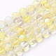 Chapelets de perles en pierre de lune synthétique G-K280-01-8mm-07-1