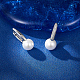 Rhodium Plated 925 Sterling Silver Ring Hoop Earrings AV4291-1-4