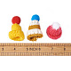 手作りファブリック服飾材料パーツ  糸帽子  ミックスカラー  40.5~50.5x27.5~33.5mm  100個/セット WOVE-TA0001-06-9