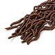 カーリーフェイクlocsかぎ針編みの髪  合成編組ヘアエクステンション  耐熱高温繊維  長い＆縮毛  ダークブラウン  20インチ（50.8cm） OHAR-G005-24A-2